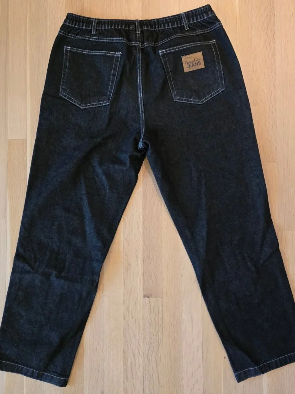 Haband Casual Joe Black Denim Jeans – Men's Size 40 – Contrast White Stitching